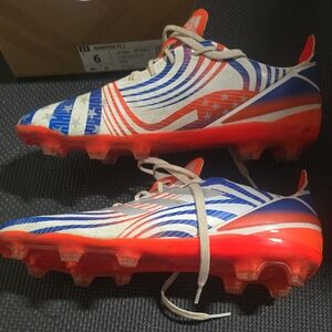 Adidas Kids Cleats - Red, Blue, and White